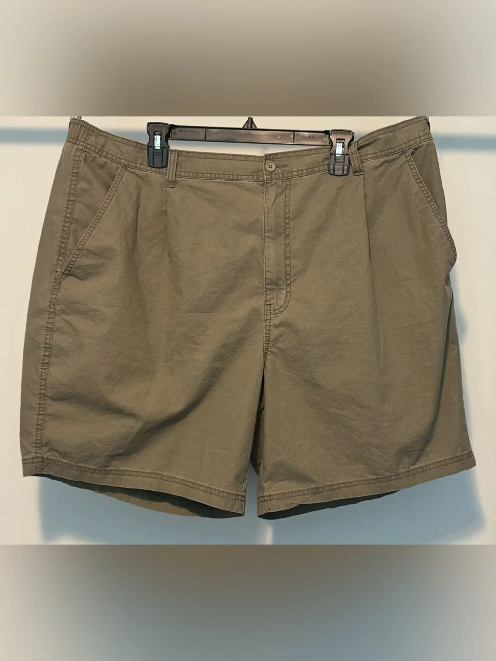 THREE Pairs: Saddlebred Men's Shorts -  1 Blue(NWT), 1 Tan and 1 Gray (good)